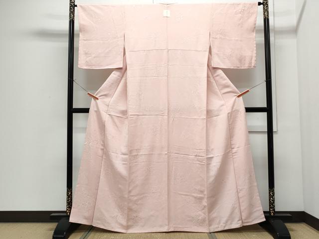 平和屋着物●上質な色無地　舞花地紋　虹色　正絹　逸品　未使用　CABI1535th