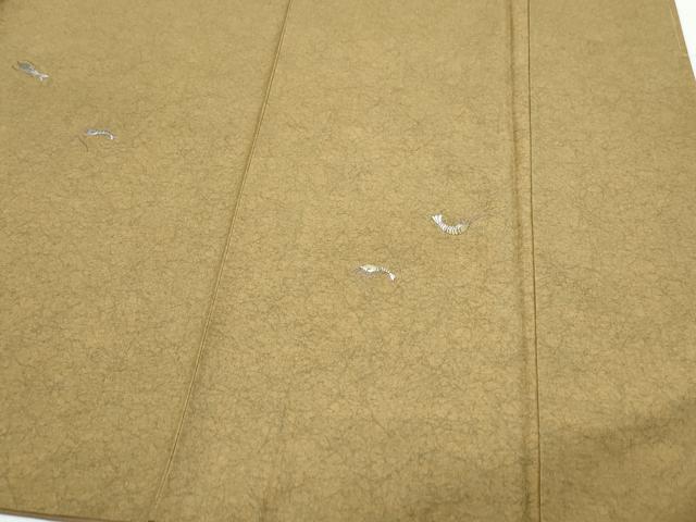 平和屋着物●訪問着　紬地　総刺繍　海老　正絹　逸品　CABI1536th