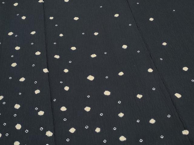 平和屋着物●訪問着　作家物　あられ　黒地　正絹　逸品　CABI1538th