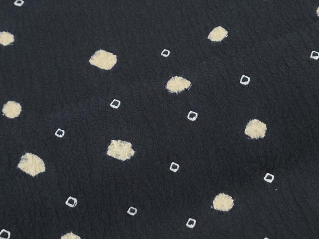 平和屋着物●訪問着　作家物　あられ　黒地　正絹　逸品　CABI1538th