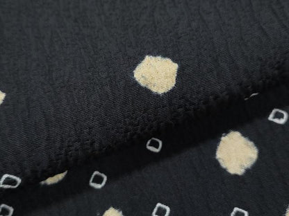 平和屋着物●訪問着　作家物　あられ　黒地　正絹　逸品　CABI1538th