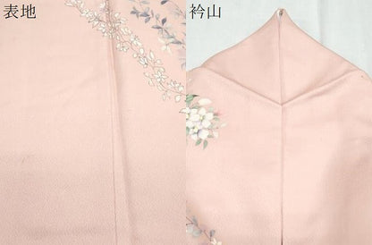 平和屋着物●訪問着　草花文　正絹　逸品　CABI1540th