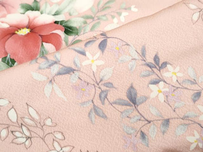 平和屋着物●訪問着　草花文　正絹　逸品　CABI1540th