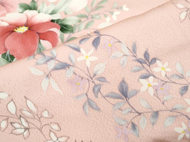 平和屋着物●訪問着　草花文　正絹　逸品　CABI1540th