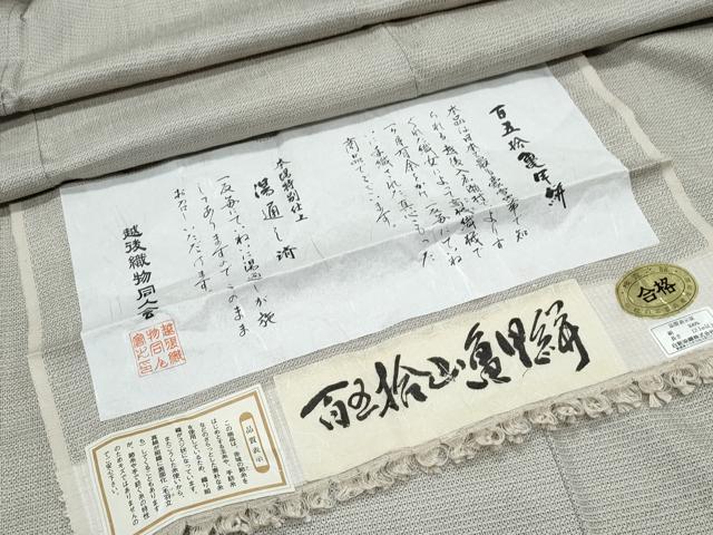 平和屋着物●上質な紬　百五拾亀甲絣　総詰め　ロング丈　正絹　逸品　CABI1543th