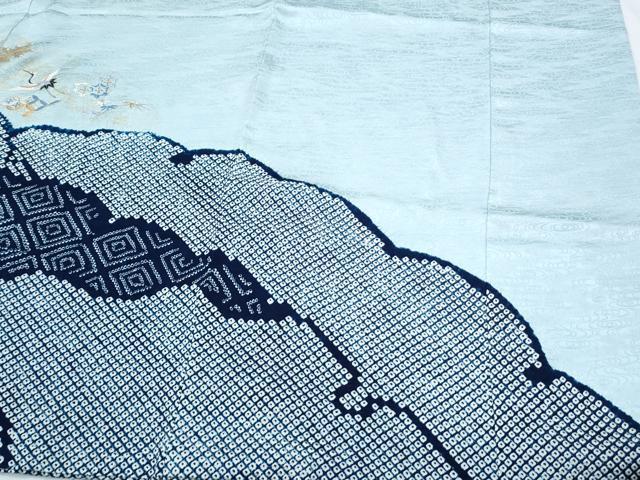 平和屋着物●豪華色留袖　駒刺繍　絞り　道長飛鶴松竹梅　金彩　正絹　逸品　CABI1545th