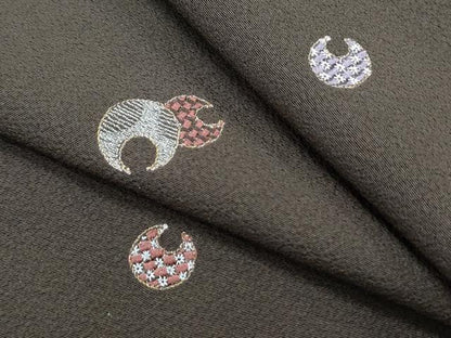 平和屋着物●上質な小紋　総刺繍　吉祥丸文　金銀糸　正絹　逸品　CABI1546th