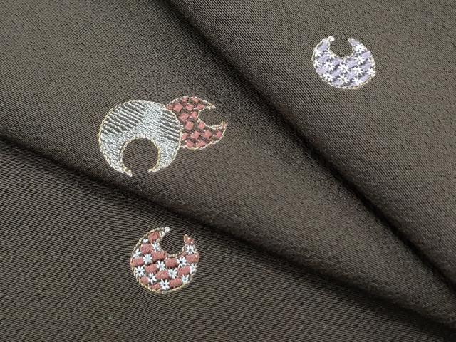 平和屋着物●上質な小紋　総刺繍　吉祥丸文　金銀糸　正絹　逸品　CABI1546th