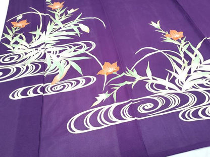 平和屋着物＊夏物　訪問着　絽　流水草花文　正絹　逸品　CABI1550th