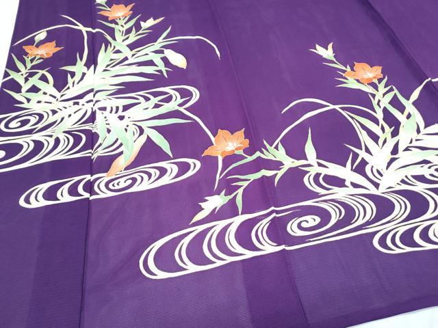 平和屋着物＊夏物　訪問着　絽　流水草花文　正絹　逸品　CABI1550th