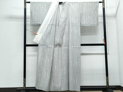 平和屋着物＊夏物　本場大島紬　夏大島　草葉文　正絹　逸品　CABI1552th