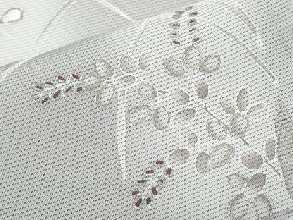 平和屋着物＊夏物　訪問着　絽　刺繍　草花文　銀彩　正絹　逸品　CABI1560th