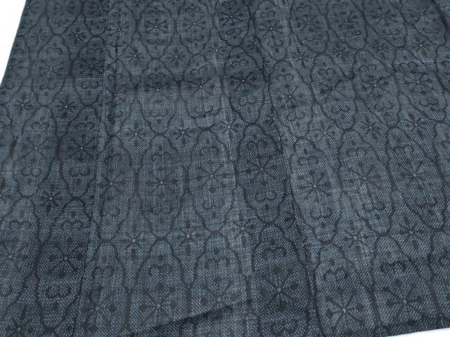 平和屋着物＊夏物　重要無形文化財　本場宮古上布　吉祥花文　苧麻　逸品　CABI1572th