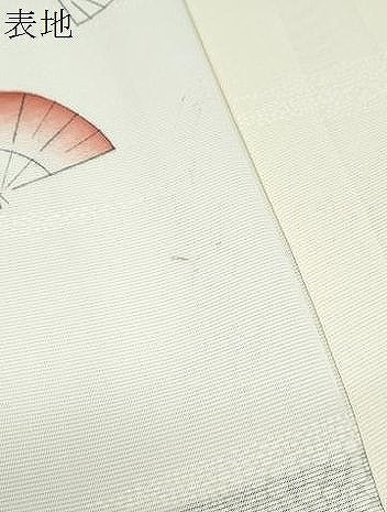 平和屋着物＊夏物　小紋　絽　扇面花文　正絹　逸品　CABI1575th