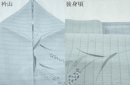 平和屋着物＊夏物　小紋　絽縮緬　いなほ　洗える着物　CABI1579th