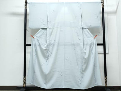 平和屋着物＊夏物　小紋　絽縮緬　いなほ　洗える着物　CABI1579th