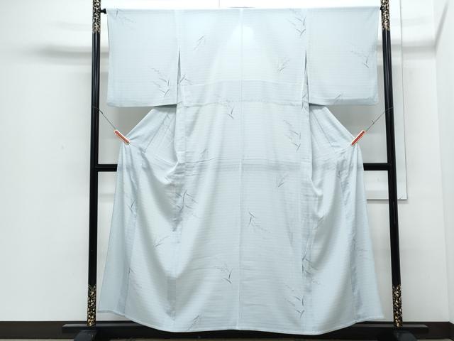 平和屋着物＊夏物　小紋　絽縮緬　いなほ　洗える着物　CABI1579th