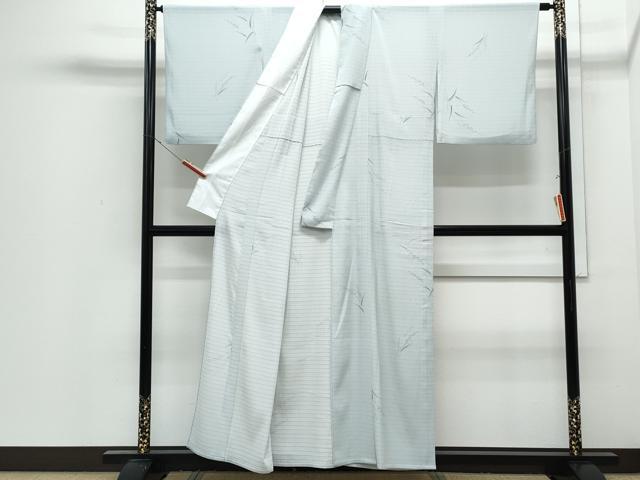 平和屋着物＊夏物　小紋　絽縮緬　いなほ　洗える着物　CABI1579th