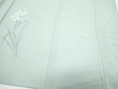 平和屋着物＊夏物　訪問着　手描き　絽　草花文　正絹　逸品　CABI1580th