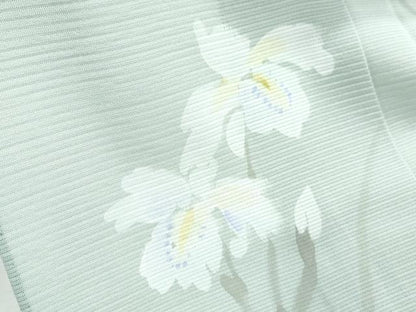 平和屋着物＊夏物　訪問着　手描き　絽　草花文　正絹　逸品　CABI1580th