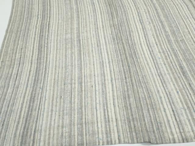 平和屋着物＊夏物　小紋　紗紬　縞　正絹　逸品　CABI1583th