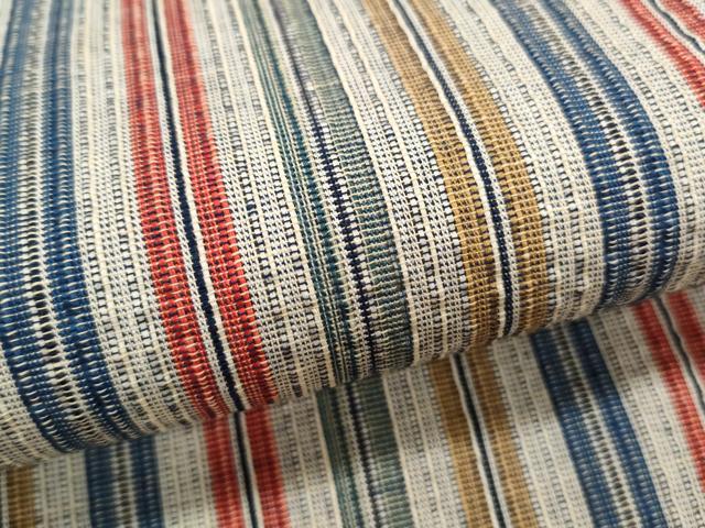 平和屋着物∴夏物　阿波しじら織　浴衣　縞　綿　逸品　CABI1585th