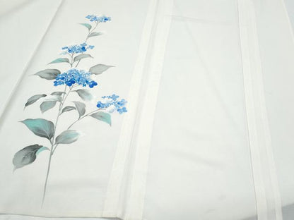 平和屋着物＊夏物　訪問着　絽　手描き　紫陽花　正絹　逸品　CABI1589th