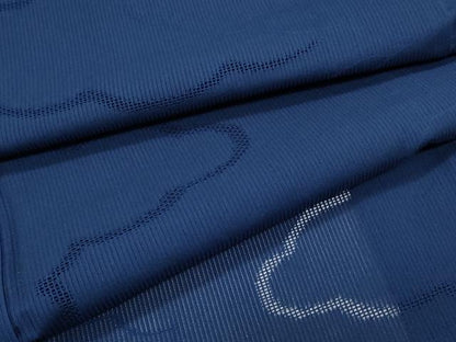 平和屋着物＊夏物　色無地　縦絽　雲重ね紋紗　留紺色　正絹　逸品　CABI1594th
