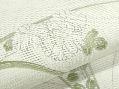 平和屋着物＊夏物　小紋　絽　草花文　洗える着物　CABI1599th