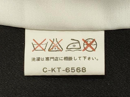 平和屋着物■豪華黒留袖　駒刺繍　御所車花松文　金彩　正絹　逸品　CABI1602oy