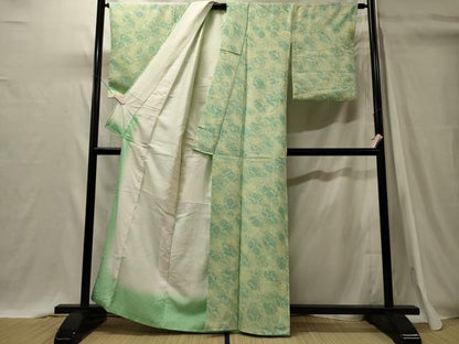 平和屋着物■上質な小紋　総絞り　丸文　暈し染め　正絹　逸品　CABI1604oy