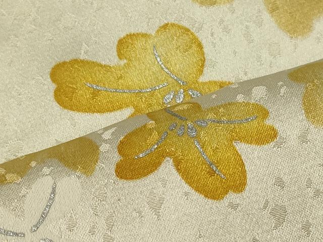 平和屋着物■上質な小紋　舞花文　暈し染め　銀彩　やまと誂製　正絹　逸品　CABI1608oy