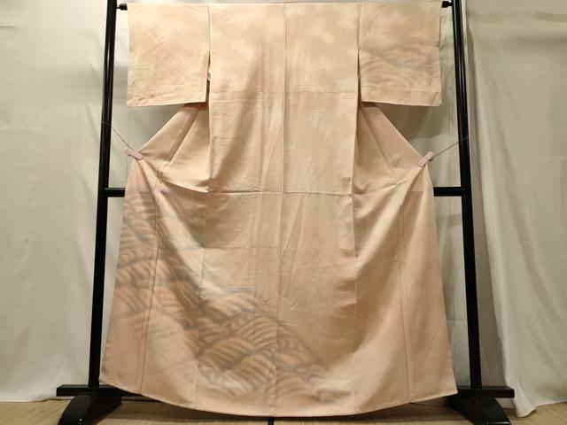 平和屋着物■訪問着　立波文　暈し染め　正絹　逸品　CABI1611oy