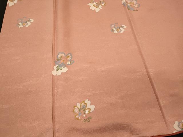 平和屋着物■上質な小紋　舞花文　金彩　正絹　逸品　CABI1613oy