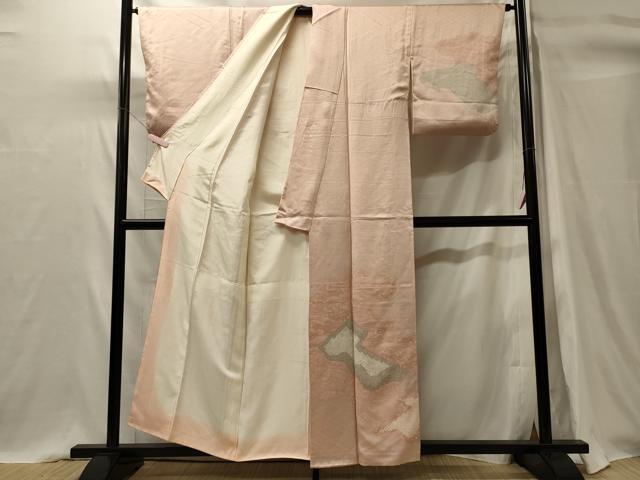 平和屋着物■訪問着　絞り　流水花文　正絹　逸品　CABI1618oy