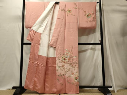 平和屋着物■訪問着　雪輪枝花文　暈し染め　金彩　正絹　逸品　未使用　CABI1620oy