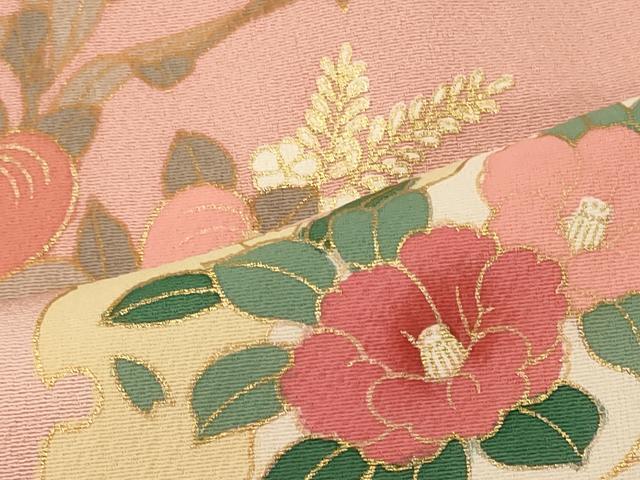 平和屋着物■訪問着　雪輪枝花文　暈し染め　金彩　正絹　逸品　未使用　CABI1620oy