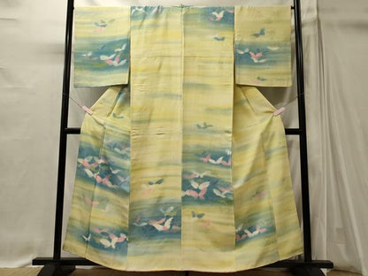 平和屋着物■訪問着　舞蝶文　暈し染め　正絹　逸品　CABI1624oy