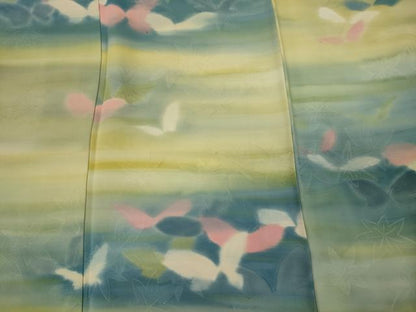 平和屋着物■訪問着　舞蝶文　暈し染め　正絹　逸品　CABI1624oy