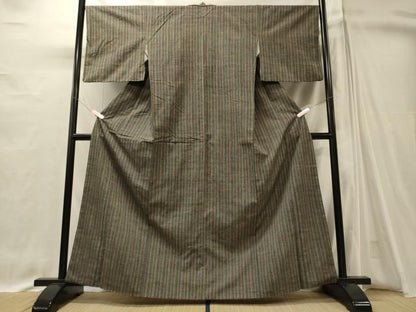 平和屋着物■上質な紬　縞　正絹　逸品　CABI1629oy