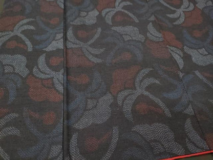 平和屋着物■上質な紬　草花文　正絹　逸品　CABI1630oy