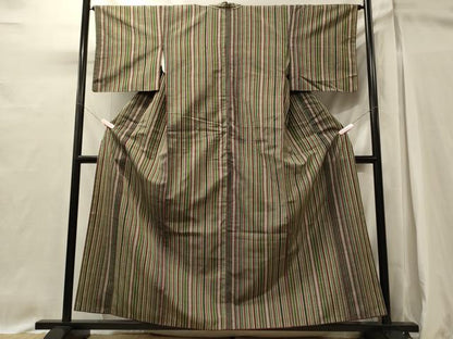 平和屋着物■上質な紬　縞　正絹　逸品　CABI1640oy