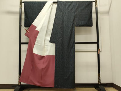 平和屋着物■本場大島紬　7マルキ　菱花文　正絹　逸品　未使用　CABI1643oy