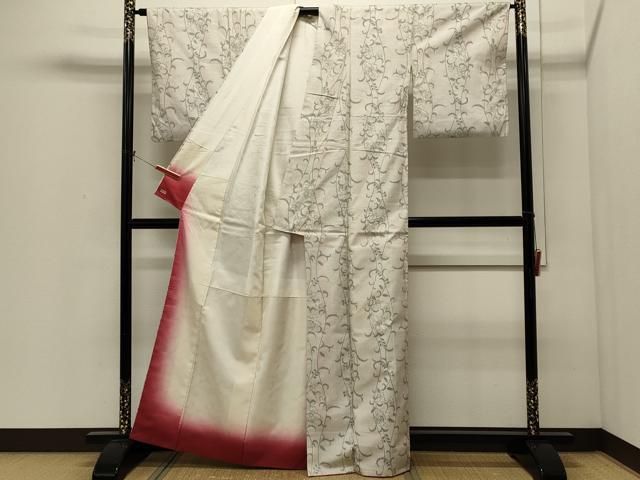 平和屋着物■上質な紬　立涌草花文　三越扱い　正絹　逸品　CABI1645oy
