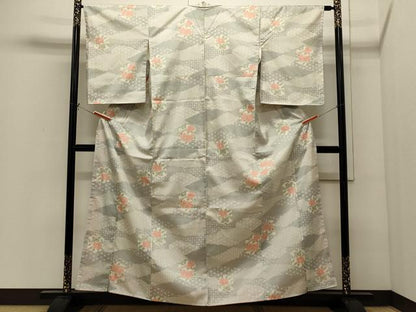 平和屋着物■本場染大島紬　吉祥草花文　正絹　逸品　CABI1651oy