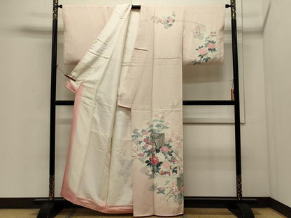 平和屋着物■訪問着　御所車花松文　暈し染め　正絹　逸品　CABI1653oy