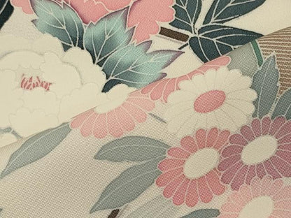 平和屋着物■訪問着　御所車花松文　暈し染め　正絹　逸品　CABI1653oy