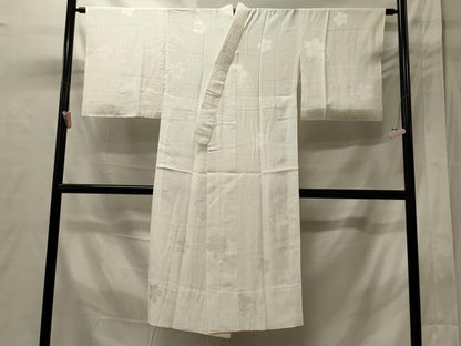 平和屋着物■長襦袢　無双仕立て　舞花地紋　正絹　逸品　未使用　CABI1656oy