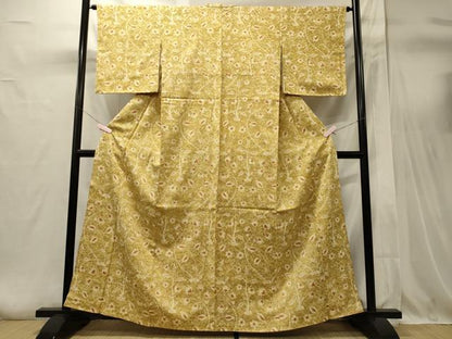 平和屋着物■上質な小紋　草花文　西武扱い　正絹　逸品　CABI1663oy