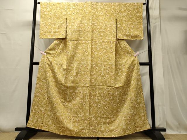 平和屋着物■上質な小紋　草花文　西武扱い　正絹　逸品　CABI1663oy